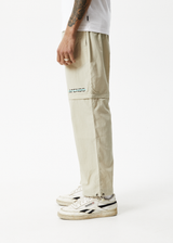 Afends Mens Antimatter - Recycled Zip Off Spray Pants - Cement - Afends mens antimatter   recycled zip off spray pants   cement 