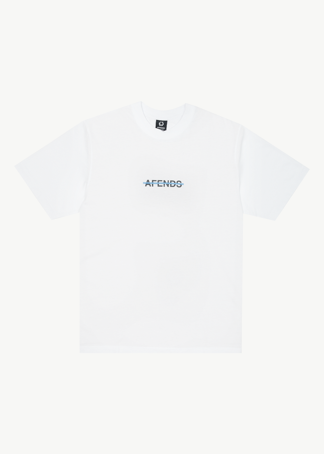 AFENDS Mens Liquid - Retro Logo T-Shirt - White 