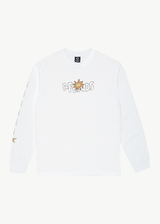 AFENDS Mens Sunshine - Long Sleeve Graphic T-Shirt - White - Afends mens sunshine   long sleeve graphic t shirt   white 