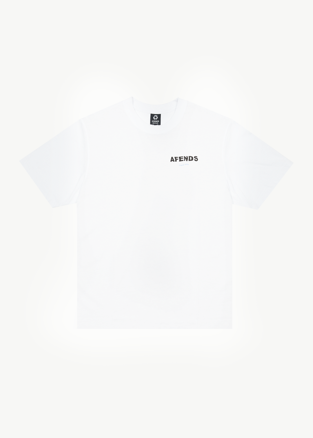 AFENDS Mens Questions - Graphic Retro T-Shirt - White 