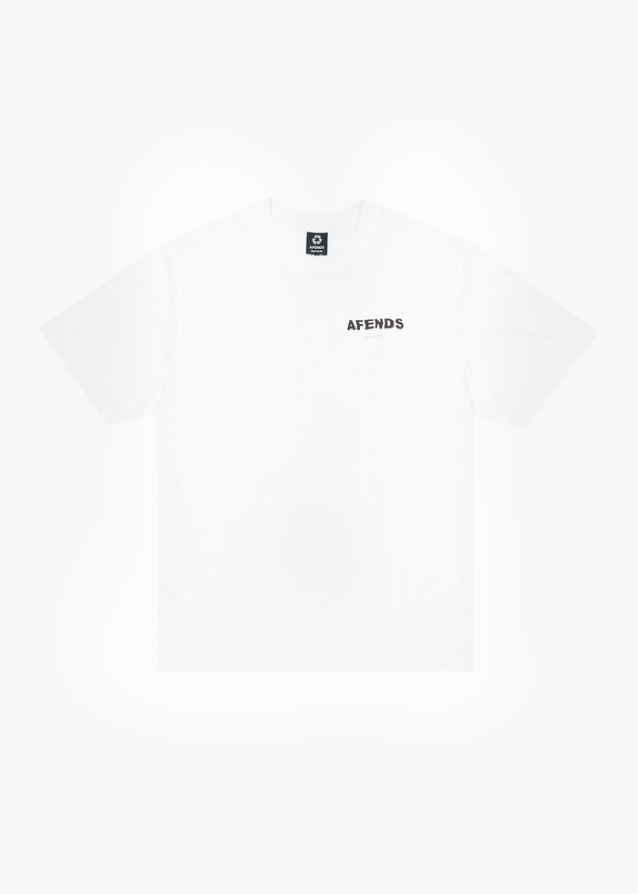 Afends Mens Questions - Graphic Retro  T-Shirt - White 
