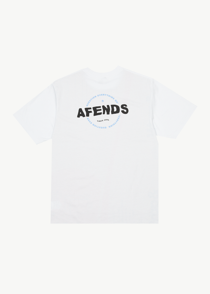 Afends Mens Questions - Graphic Retro  T-Shirt - White 