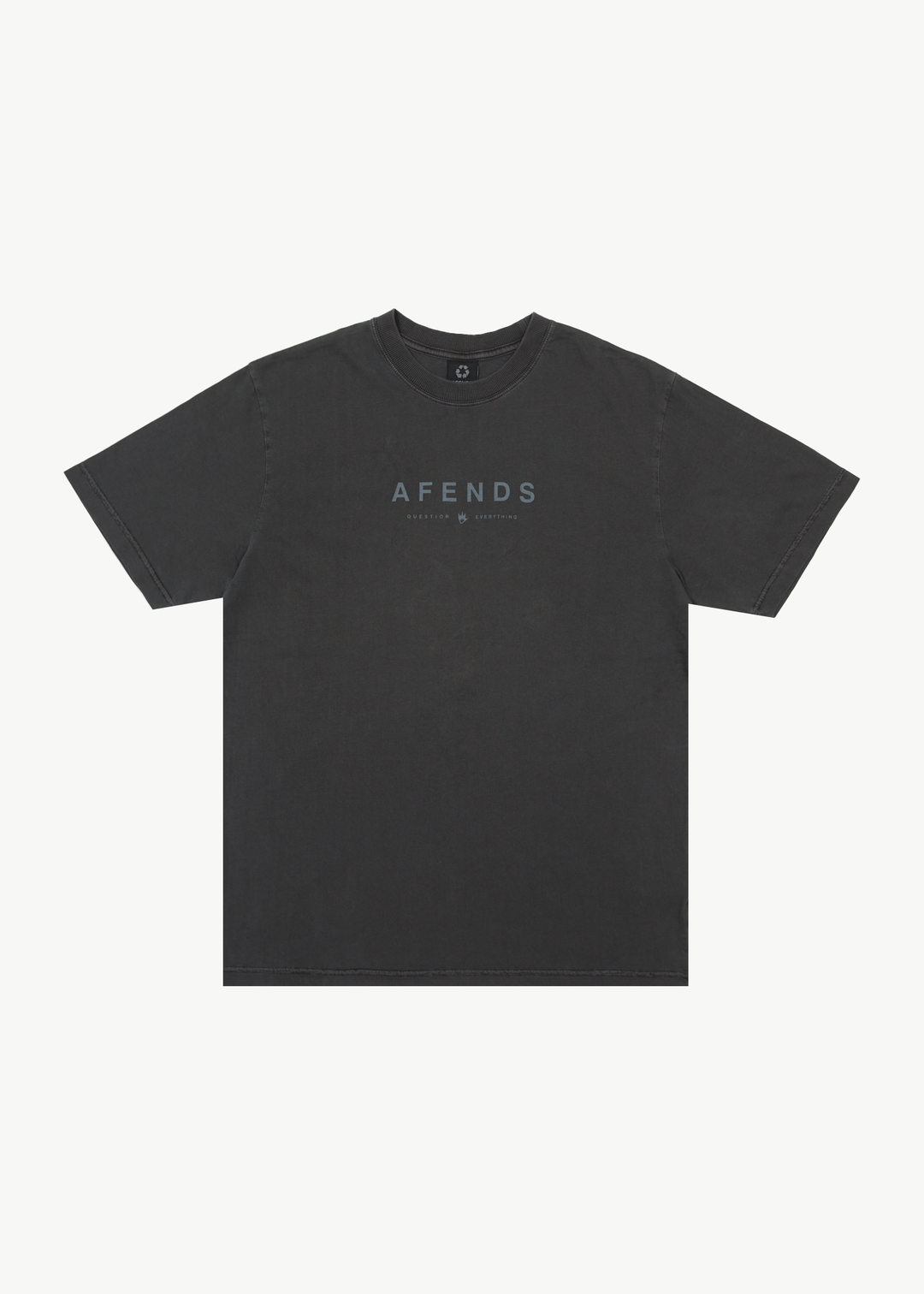 AFENDS Mens Thrown Out - Graphic Retro T-Shirt - Stone Black 