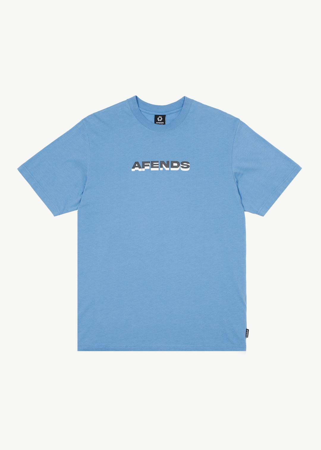 AFENDS Mens Volcanic Times - Graphic Retro T-Shirt - Arctic 