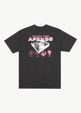 Afends Mens Volcanic Times - Graphic Retro  T-Shirt - Stone Black - Afends mens volcanic times   graphic retro  t shirt   stone black 