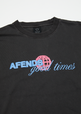 Afends Mens Good Times - Graphic Boxy  T-Shirt - Stone Black - Afends mens good times   graphic boxy  t shirt   stone black 