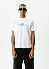 Afends Mens Good Times - Graphic Boxy  T-Shirt - White - Afends mens good times   graphic boxy  t shirt   white 