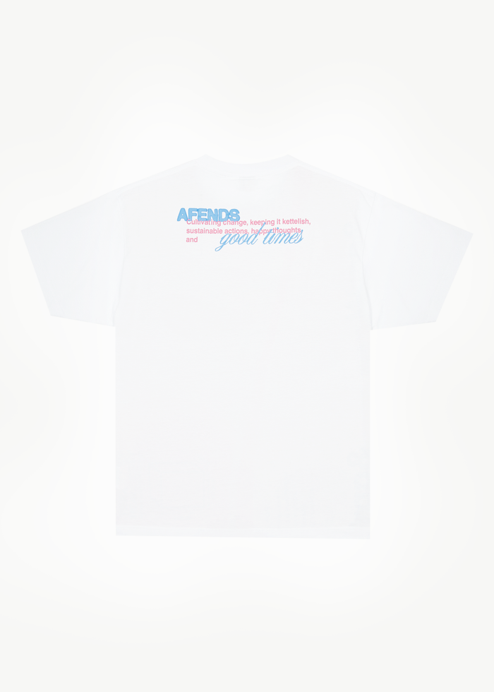 Afends Mens Good Times - Graphic Boxy  T-Shirt - White 
