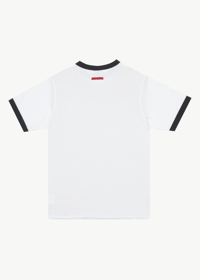 Afends Mens World - Graphic Ringer T-Shirt - White 