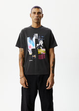 Afends Mens Under Pressure - Graphic Boxy  T-Shirt - Stone Black - Afends mens under pressure   graphic boxy  t shirt   stone black 