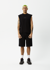 Afends Mens Limits - Graphic Sleeveless T-Shirt - Black - Afends mens limits   graphic sleeveless t shirt   black 