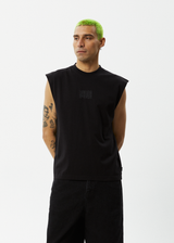 Afends Mens Limits - Graphic Sleeveless T-Shirt - Black - Afends mens limits   graphic sleeveless t shirt   black 