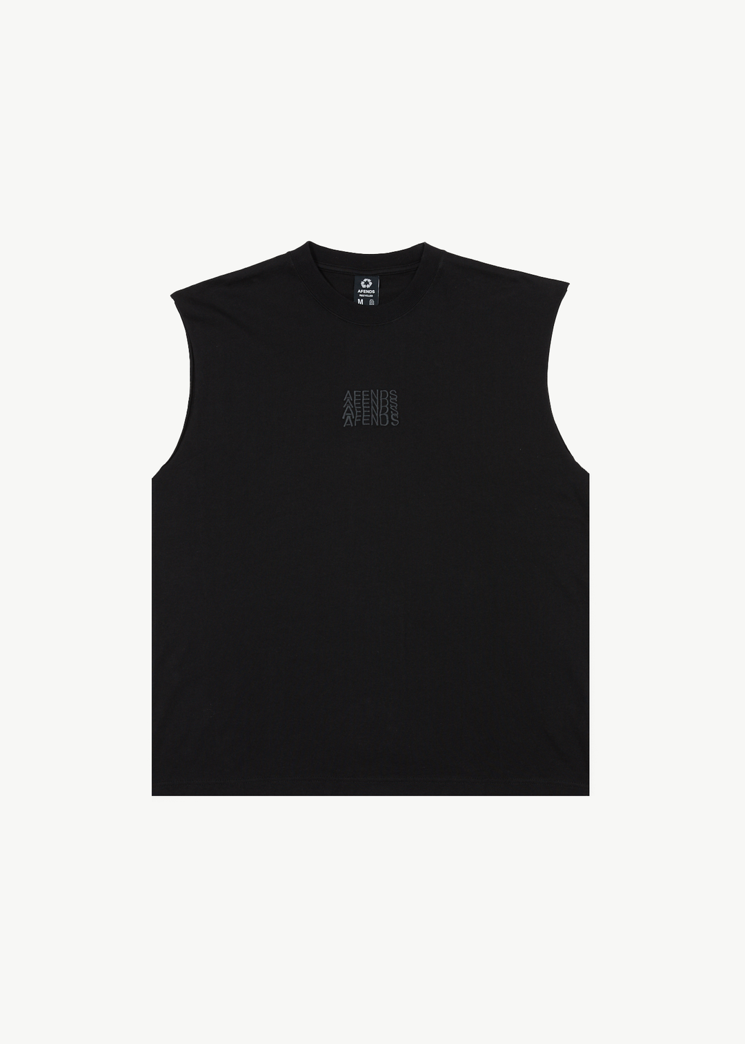 AFENDS Mens Limits - Graphic Sleeveless T-Shirt - Black 