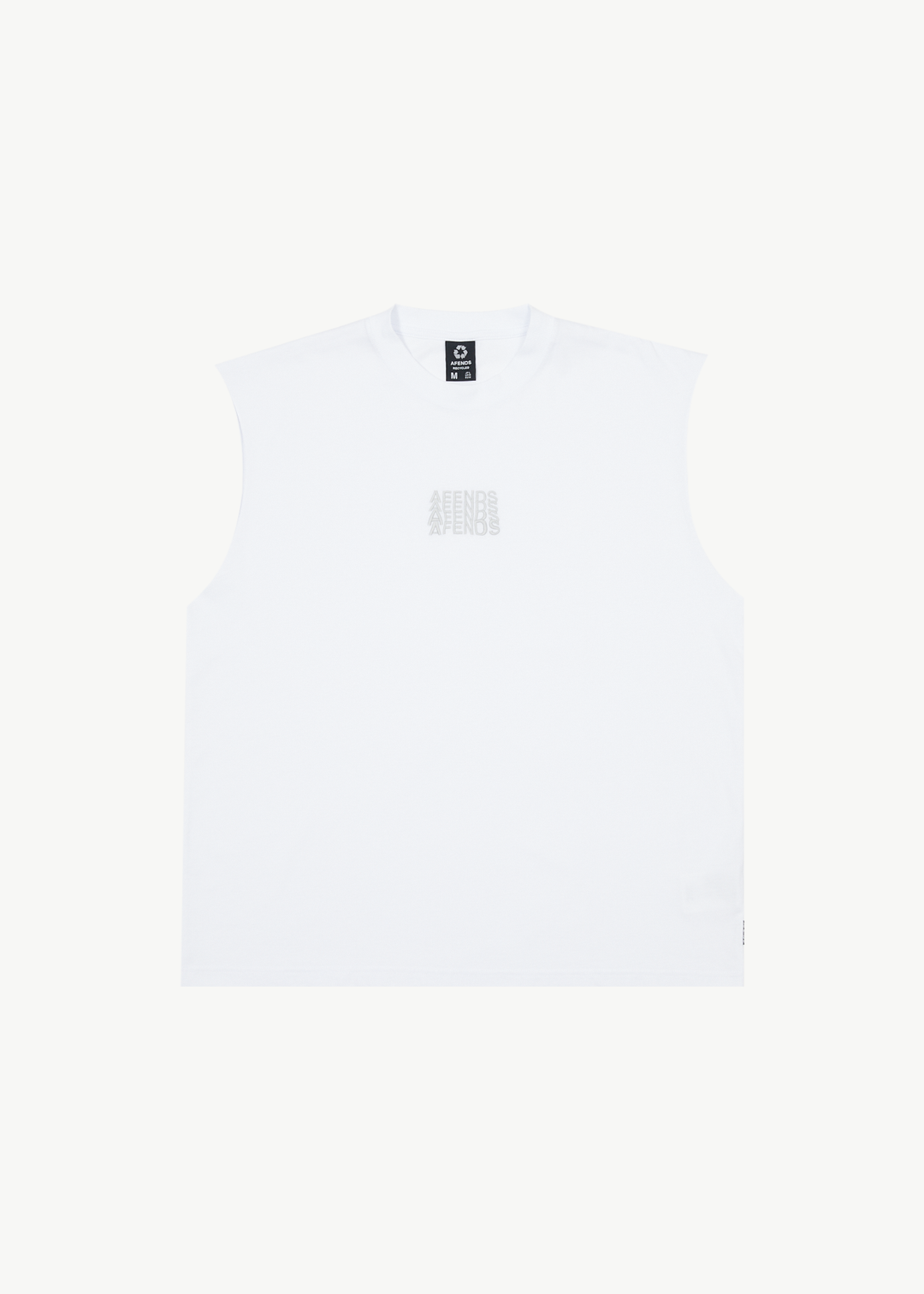 AFENDS Mens Limits - Graphic Sleeveless T-Shirt - White 