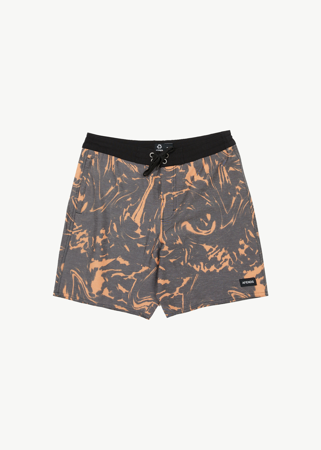 AFENDS Mens Marble - Boardshorts 18" - Black 