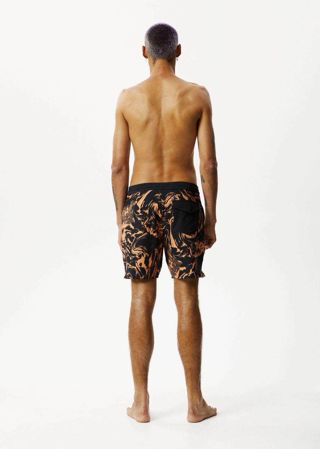 AFENDS Mens Marble - Boardshorts 18" - Black 