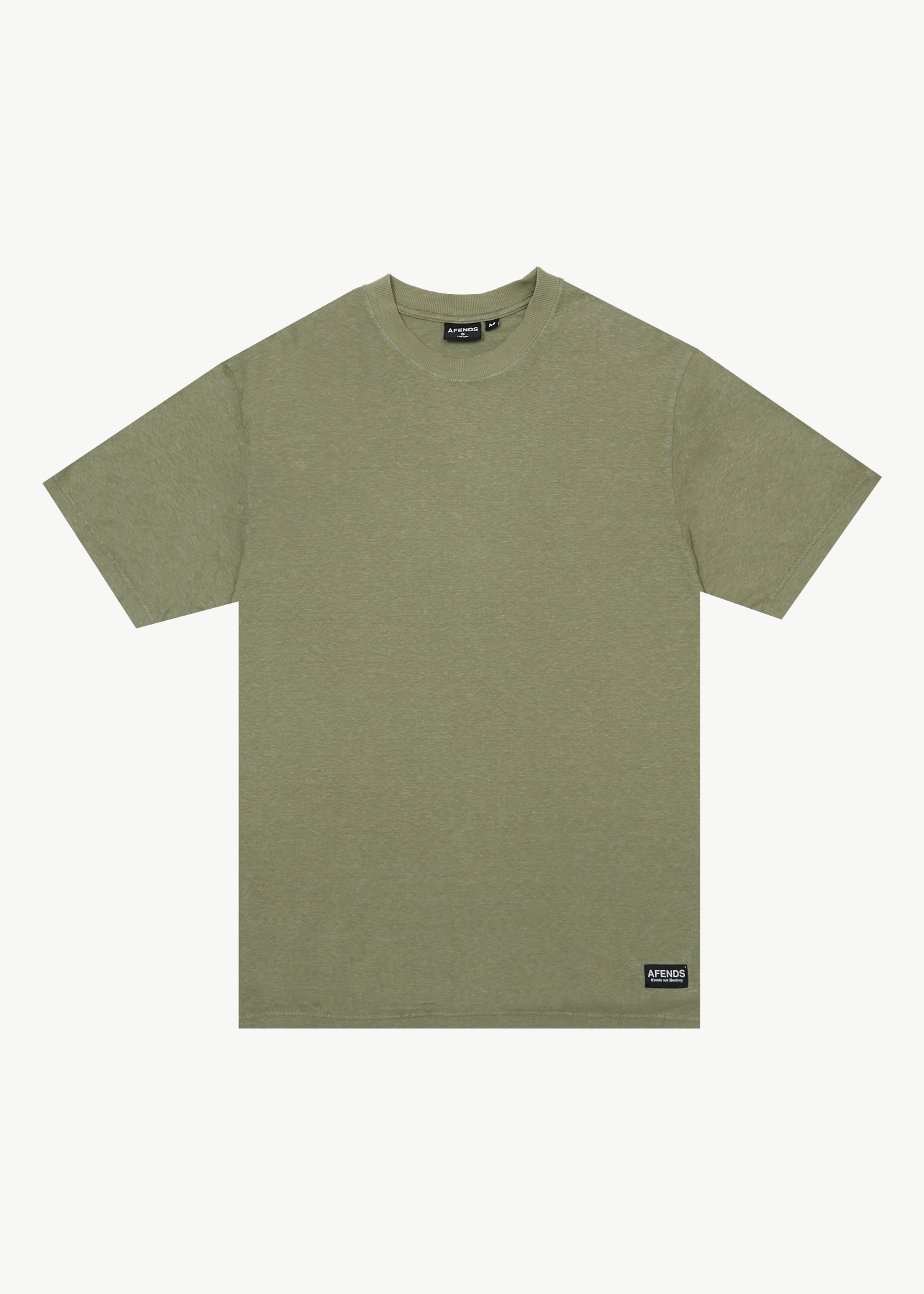 AFENDS Mens Classic - Retro Tee - Oil Green