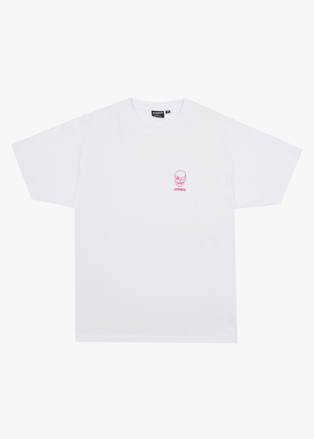 AFENDS Mens Skeletor - Boxy Tee - White