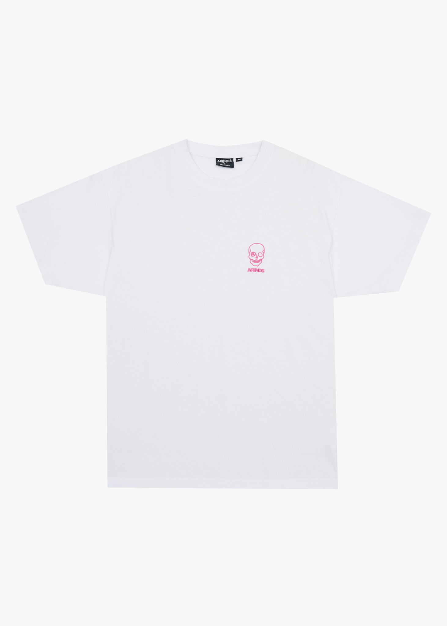 AFENDS Mens Skeletor - Boxy Tee - White