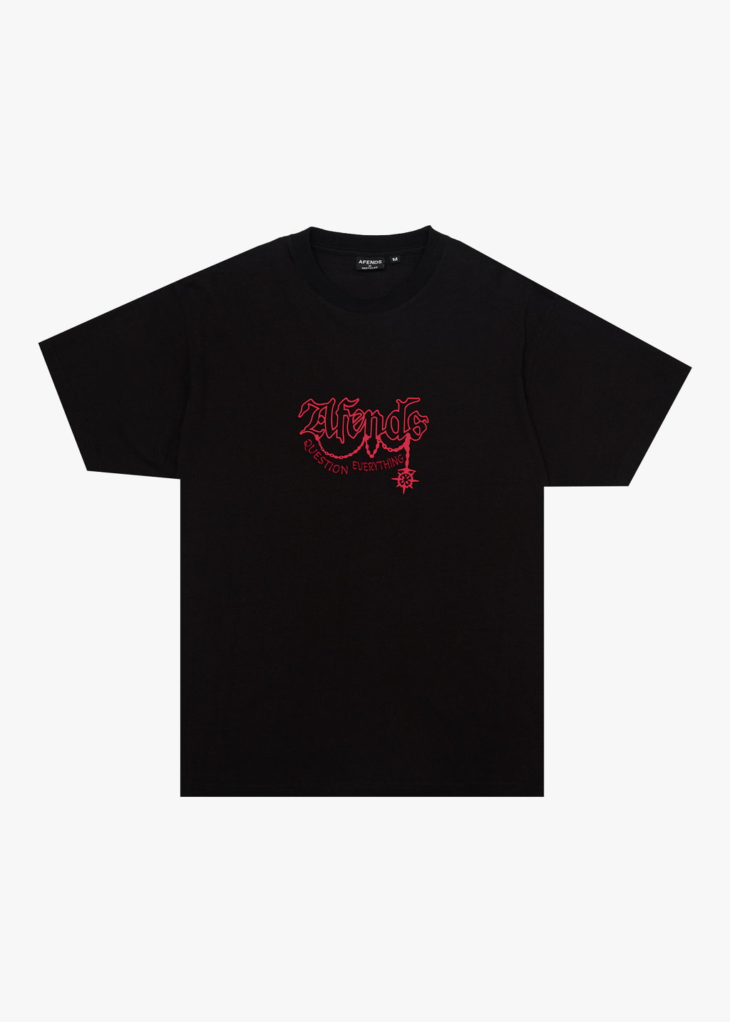 AFENDS Mens Ballz - Heavyweight Boxy Tee - Black