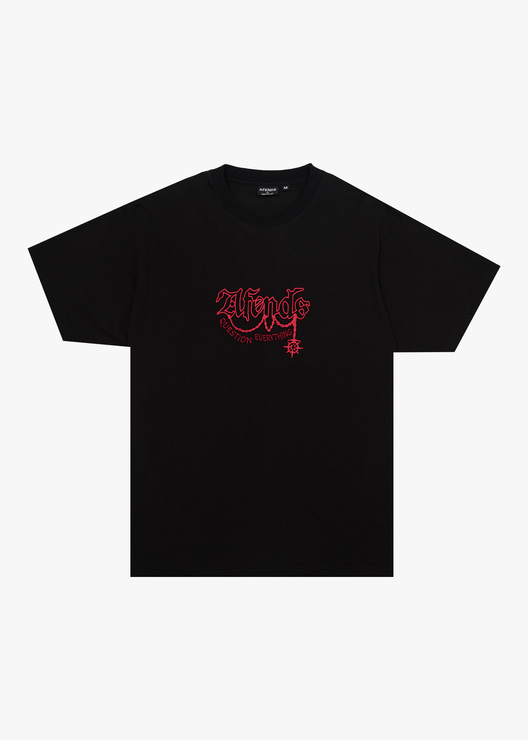 AFENDS Mens Ballz - Heavyweight Boxy Tee - Black