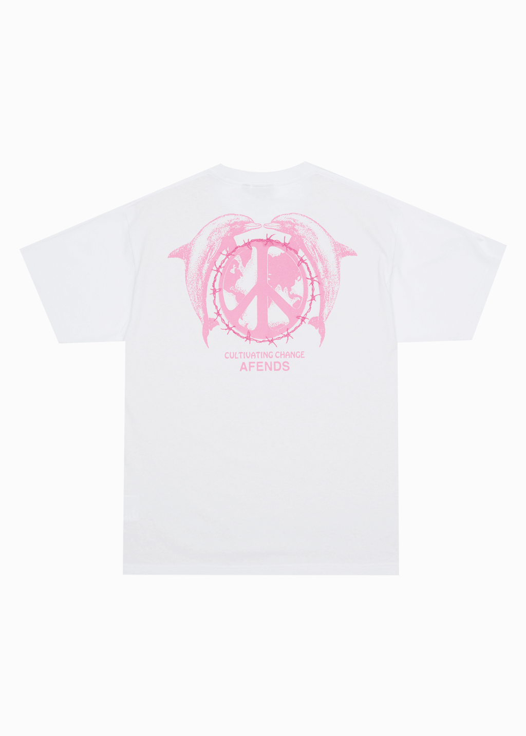 AFENDS Mens Dolfends - Boxy Tee - White