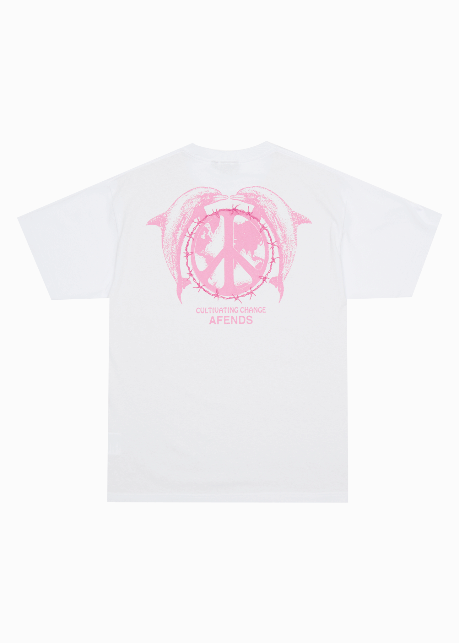 AFENDS Mens Dolfends - Boxy Tee - White