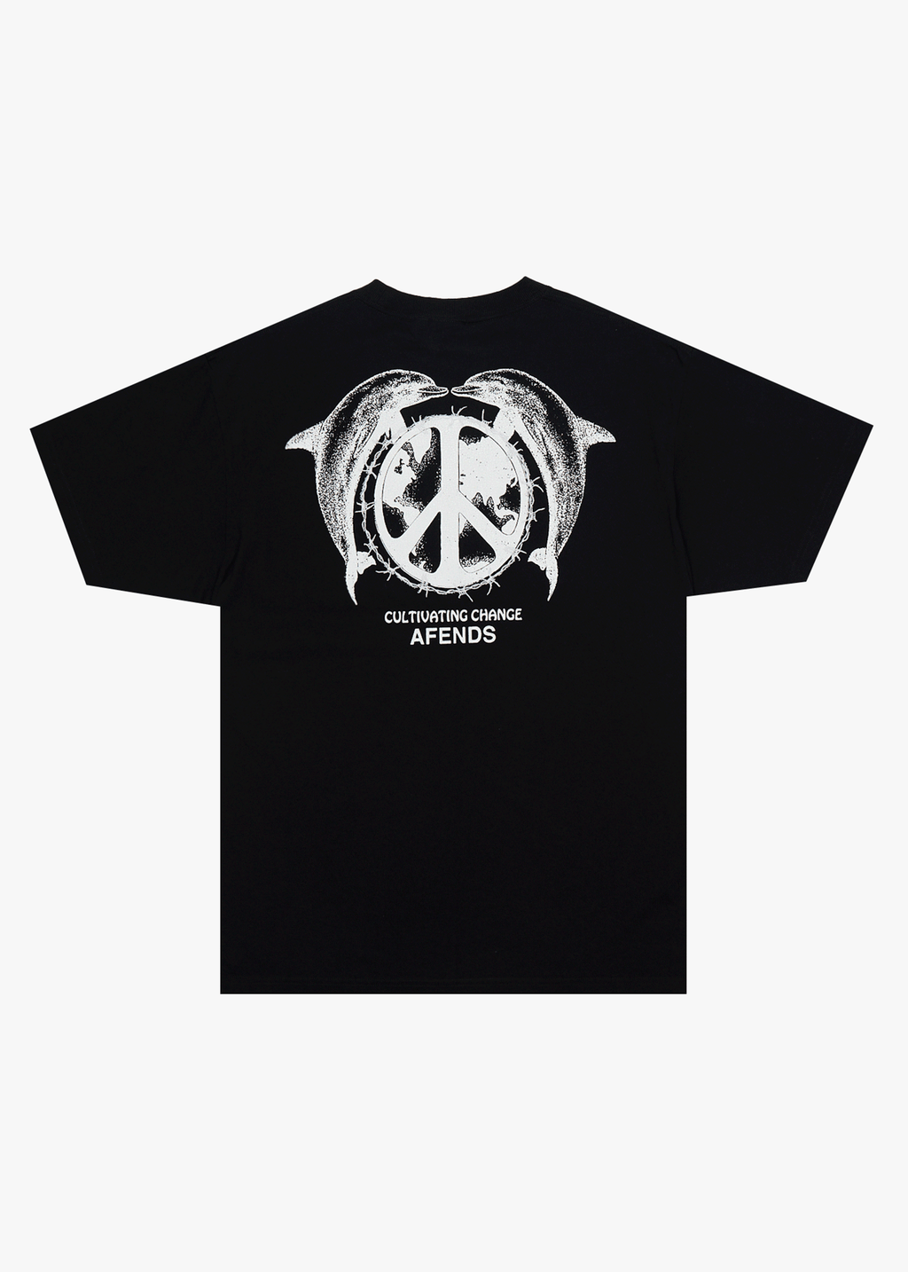 AFENDS Mens Dolfends - Boxy Tee - Black