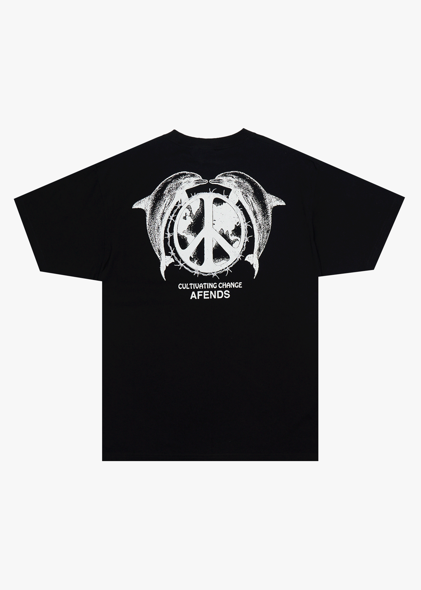 AFENDS Mens Dolfends - Boxy Tee - Black