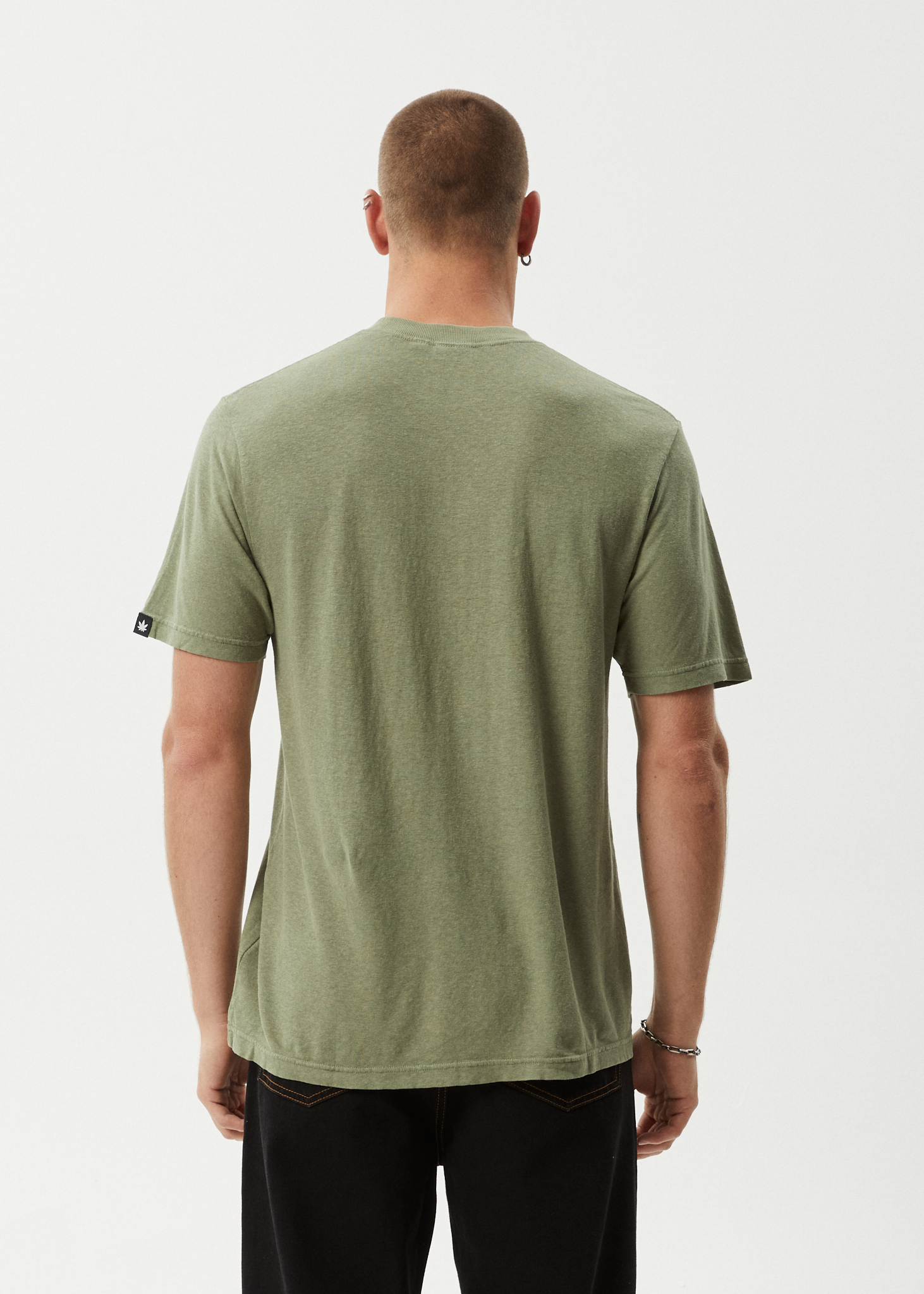 AFENDS Mens Classic - Retro Tee - Oil Green