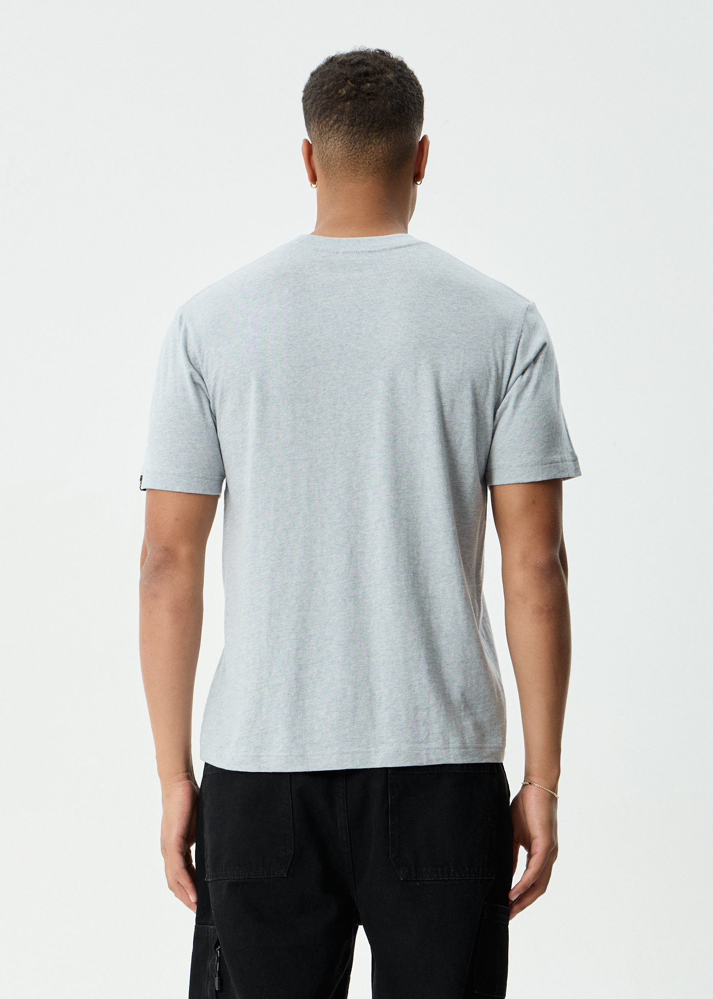 AFENDS Mens Classic - Retro Tee - Shadow Grey Marle