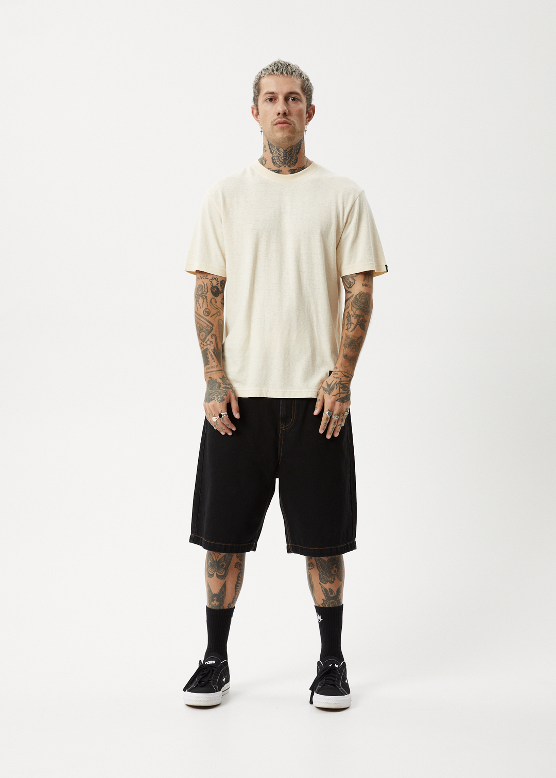 AFENDS Mens Classic - Retro Tee - Sand 