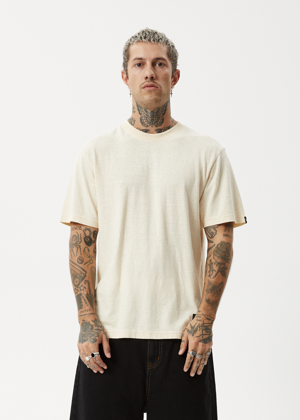AFENDS Mens Classic - Retro Tee - Sand