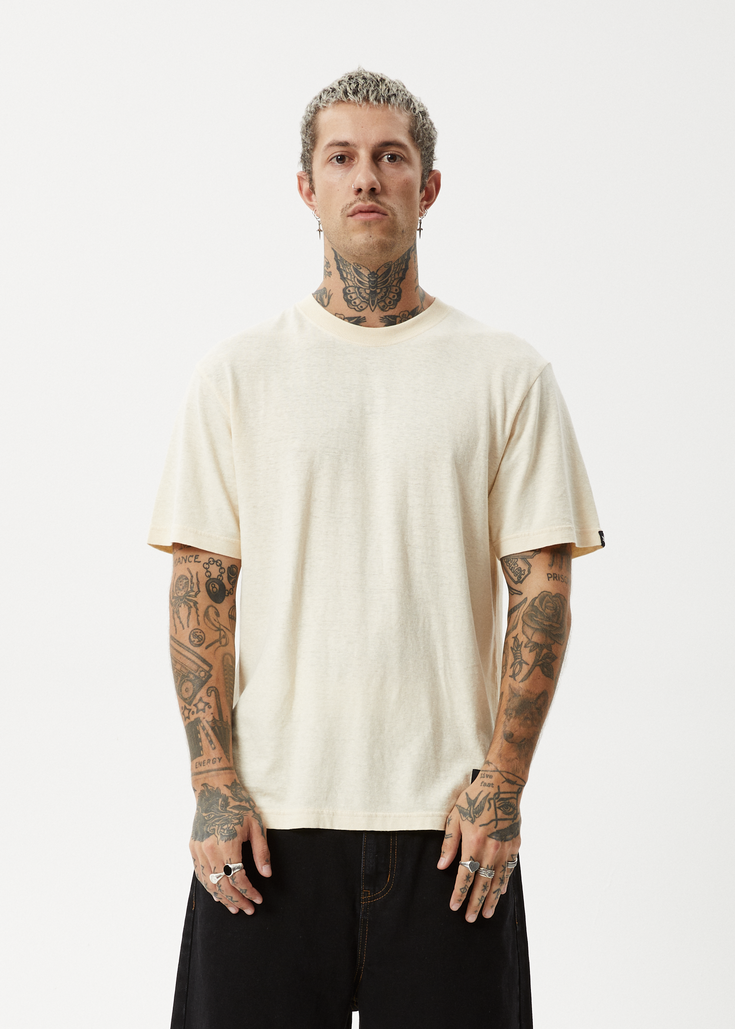 AFENDS Mens Classic - Retro Tee - Sand