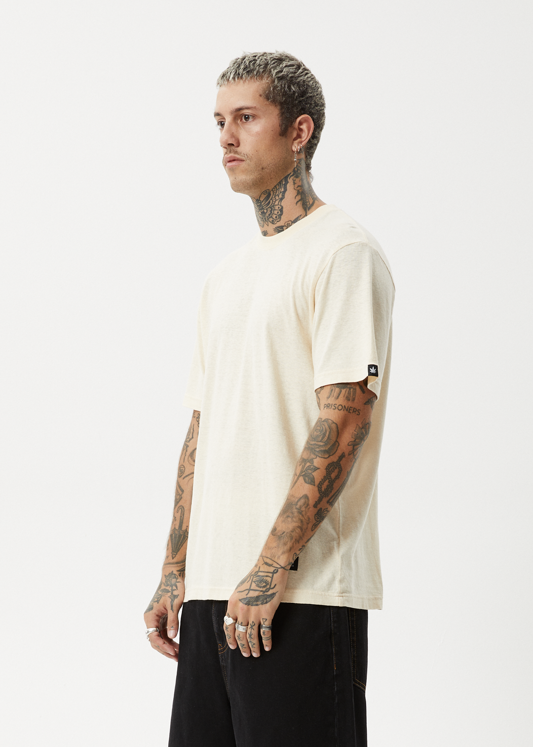 AFENDS Mens Classic - Retro Tee - Sand 