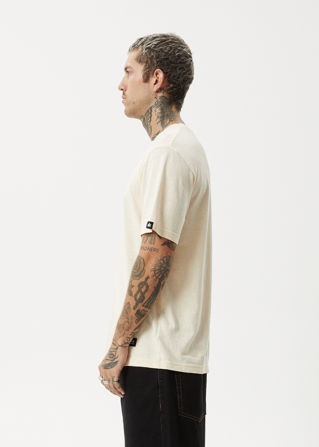 AFENDS Mens Classic - Retro Tee - Sand 