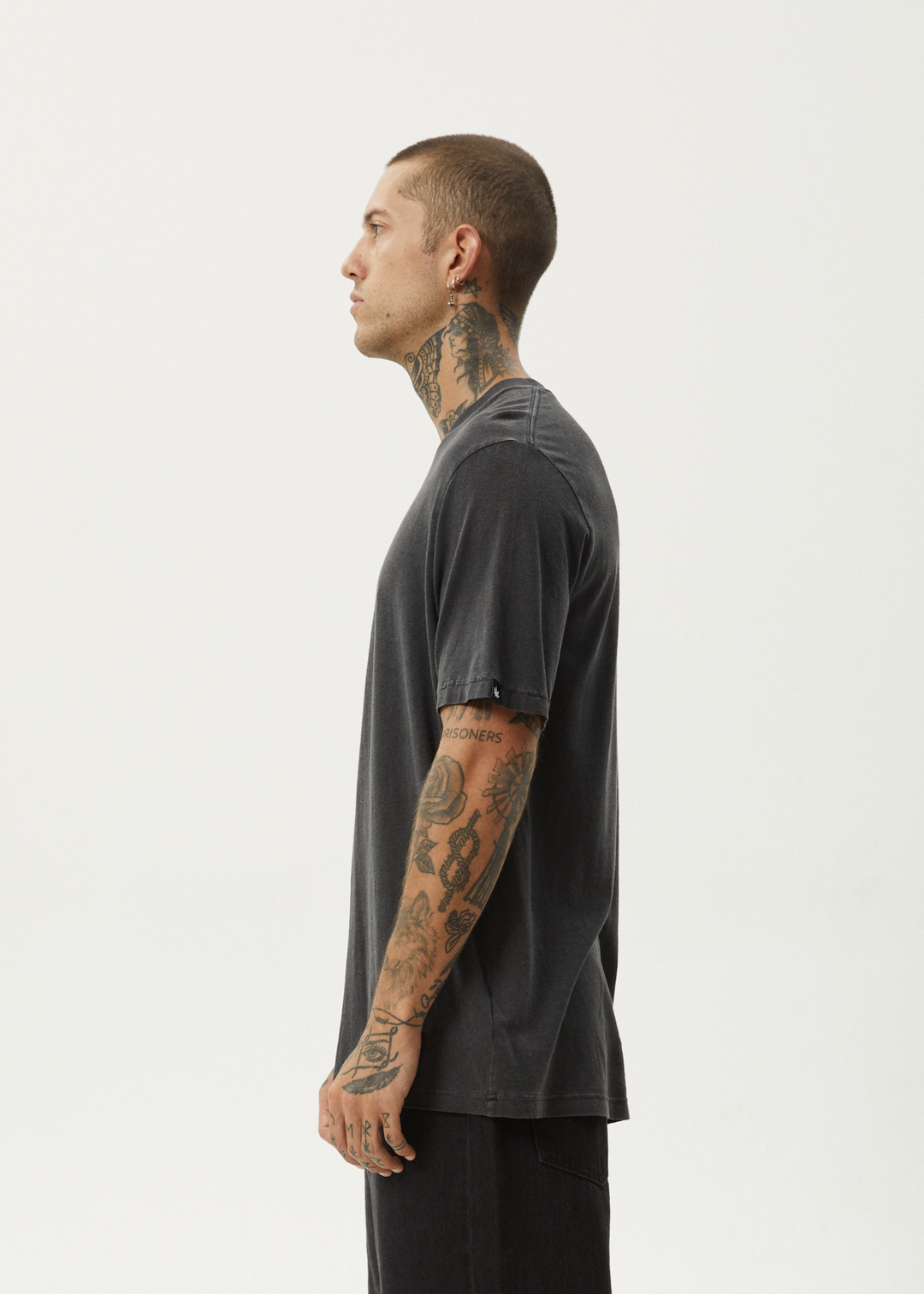 AFENDS Mens Classic - Retro Fit Tee - Stone Black 