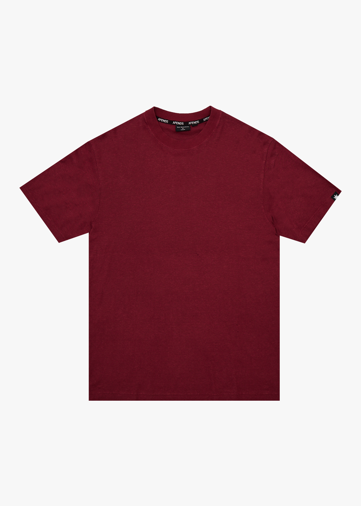 AFENDS Mens Classic - Retro Tee - Washed Burgundy