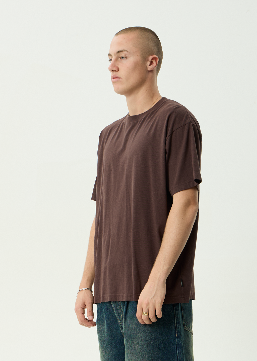 AFENDS Mens Classic - Retro Tee - Washed Coffee