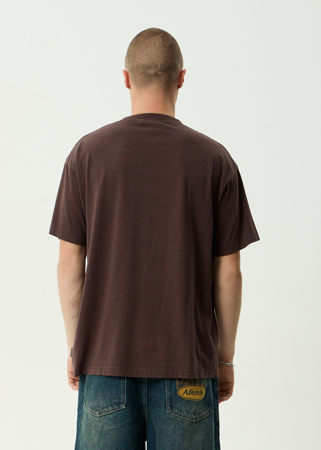 AFENDS Mens Classic - Retro Tee - Washed Coffee