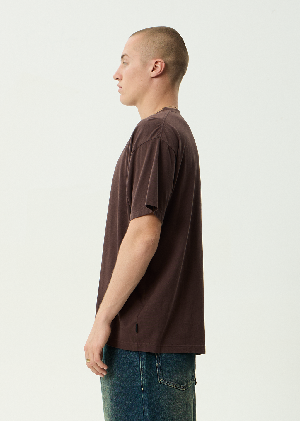 AFENDS Mens Classic - Retro Tee - Washed Coffee