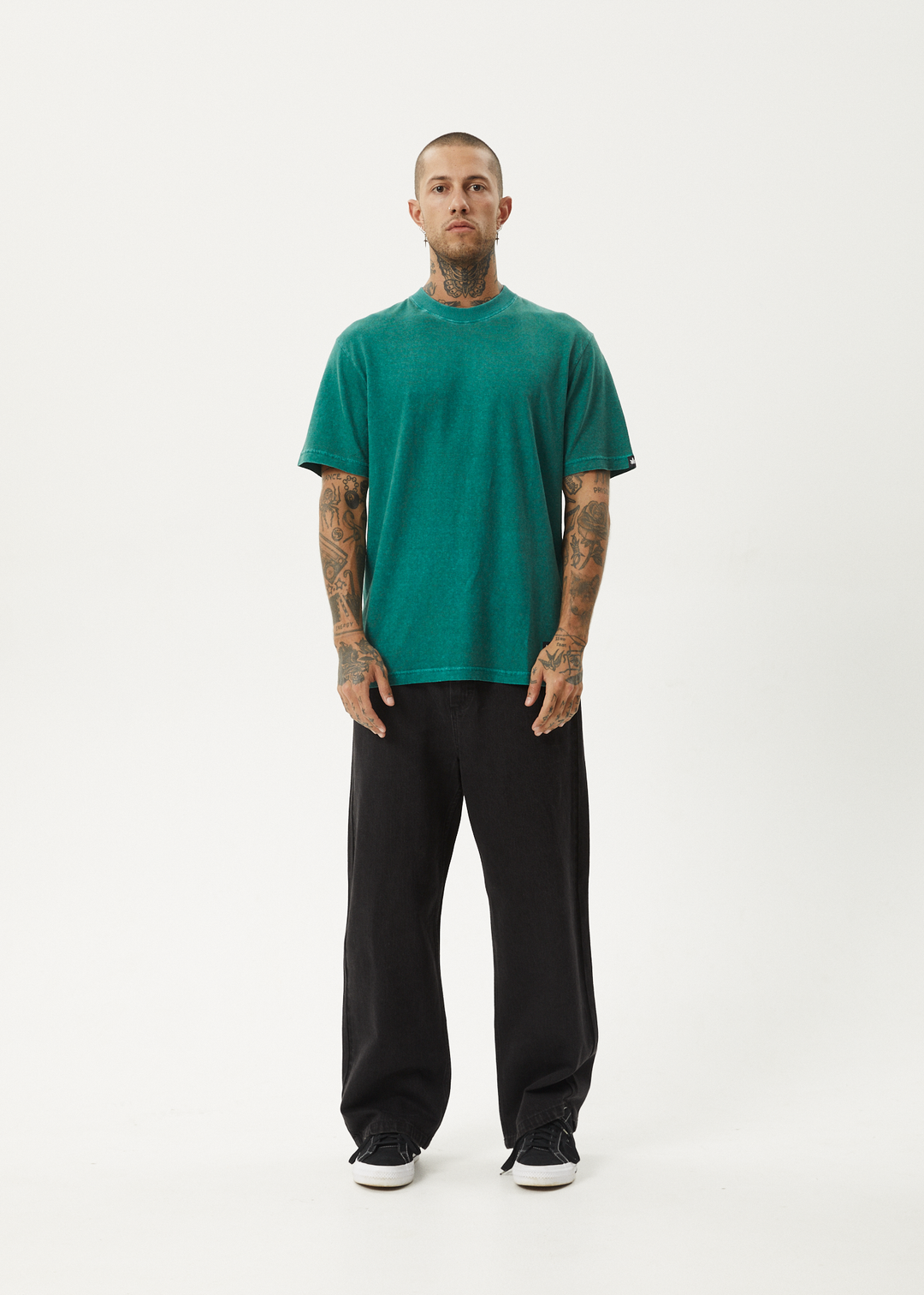 AFENDS Mens Classic - Retro Fit Tee - Washed Pine 