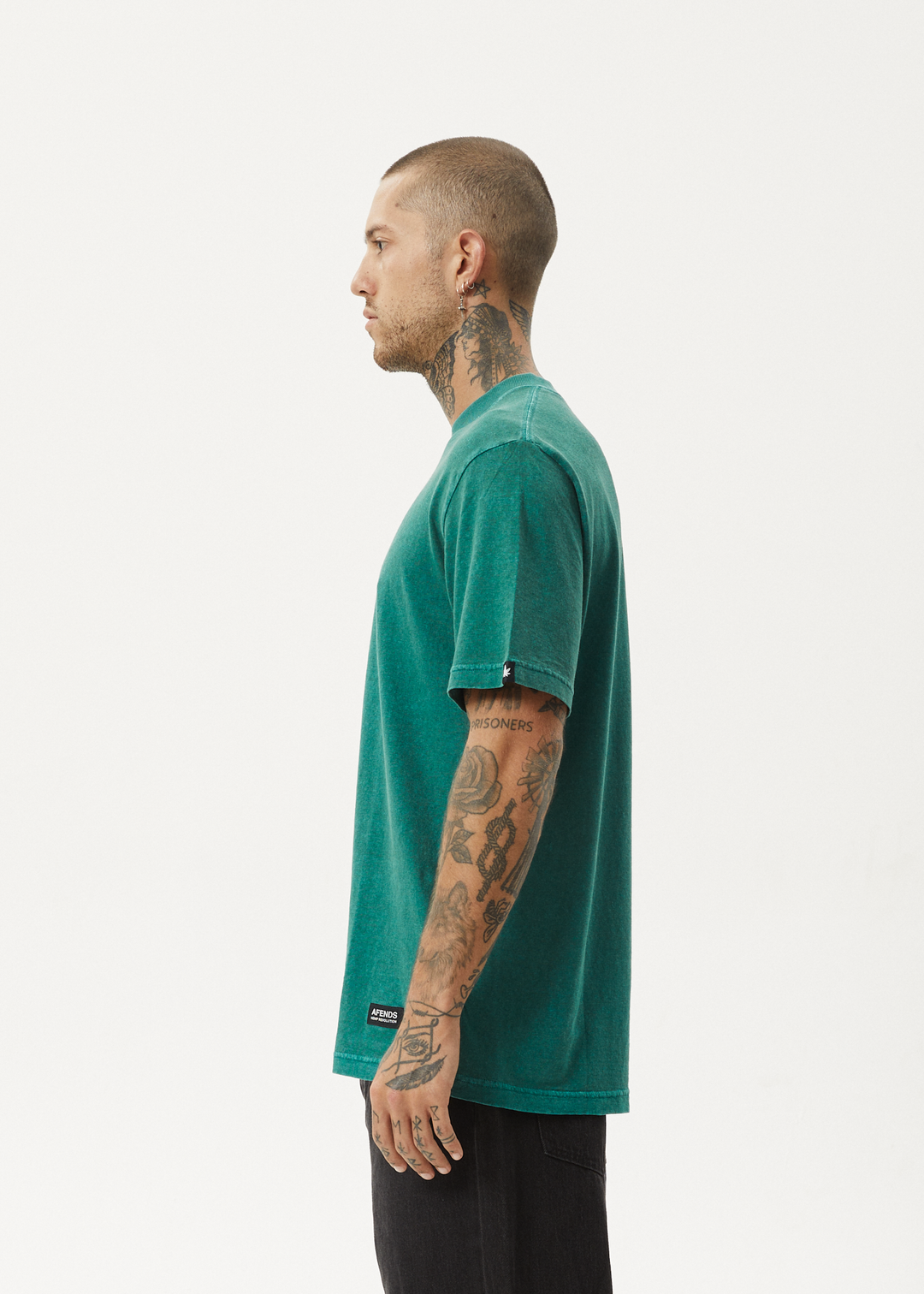 AFENDS Mens Classic - Retro Fit Tee - Washed Pine 