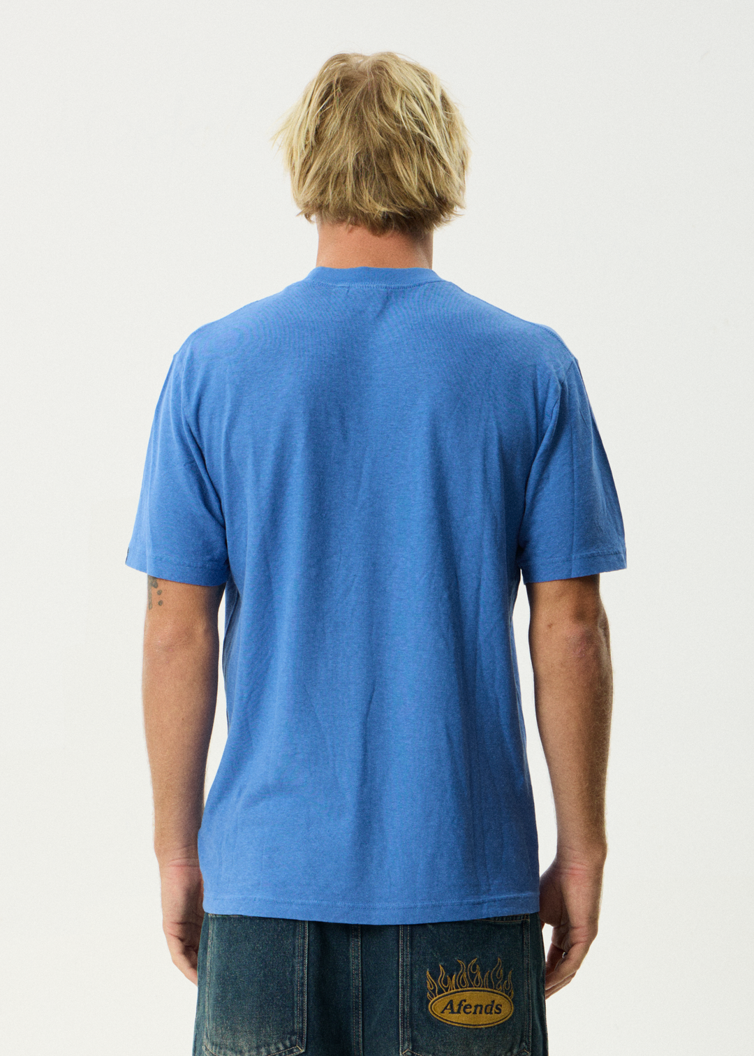 AFENDS Mens Classic - Retro Tee - Washed Marina