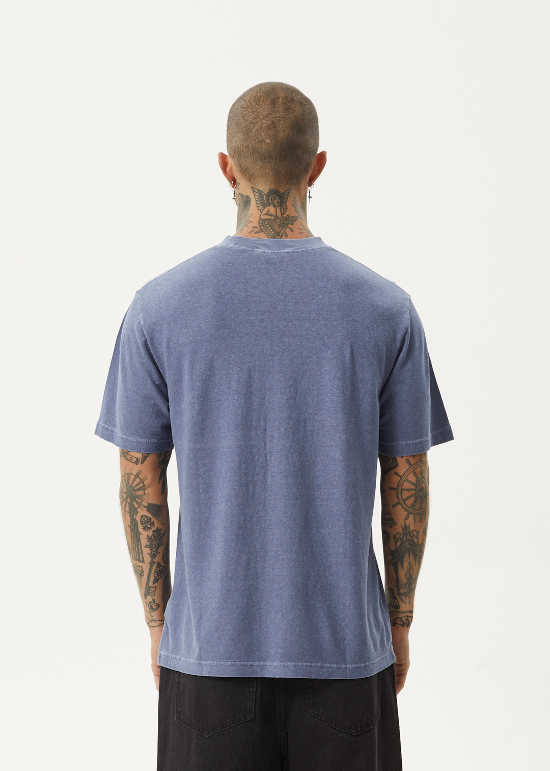 AFENDS Mens Classic - Retro Fit Tee - Washed Marlin 