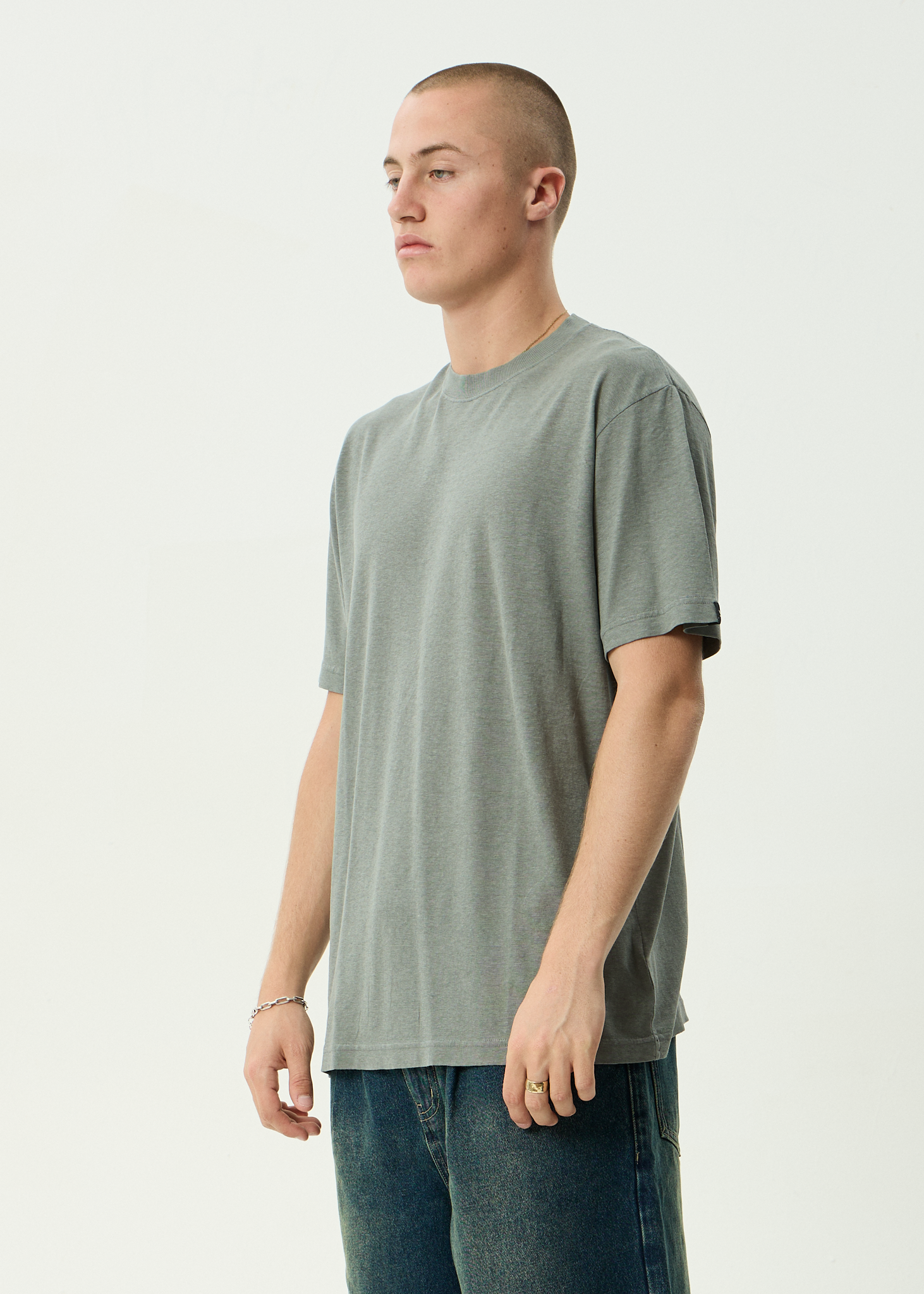 AFENDS Mens Classic - Retro Tee - Washed Sycamore