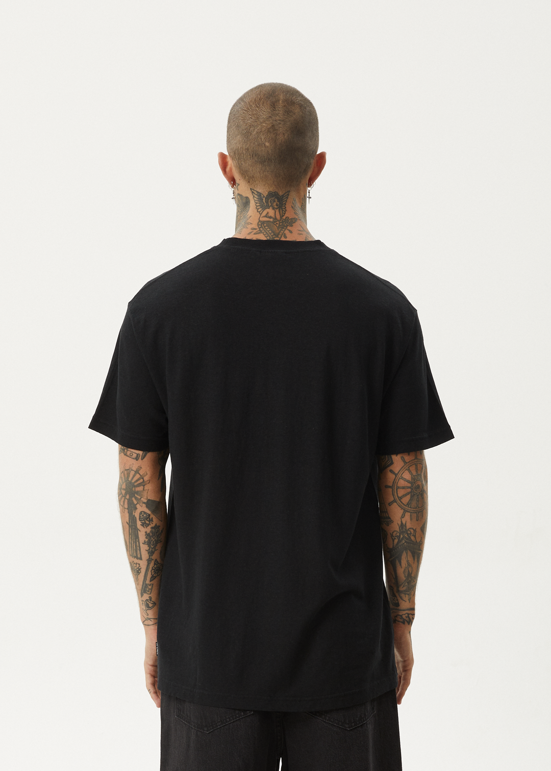 AFENDS Mens Staple - Boxy Fit Tee - Black 