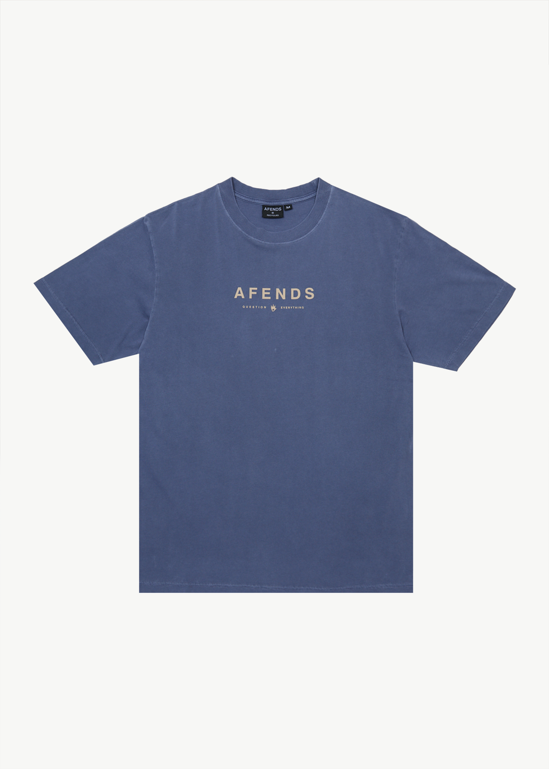 AFENDS Mens Thrown Out - Retro Fit Tee - Washed Marlin 