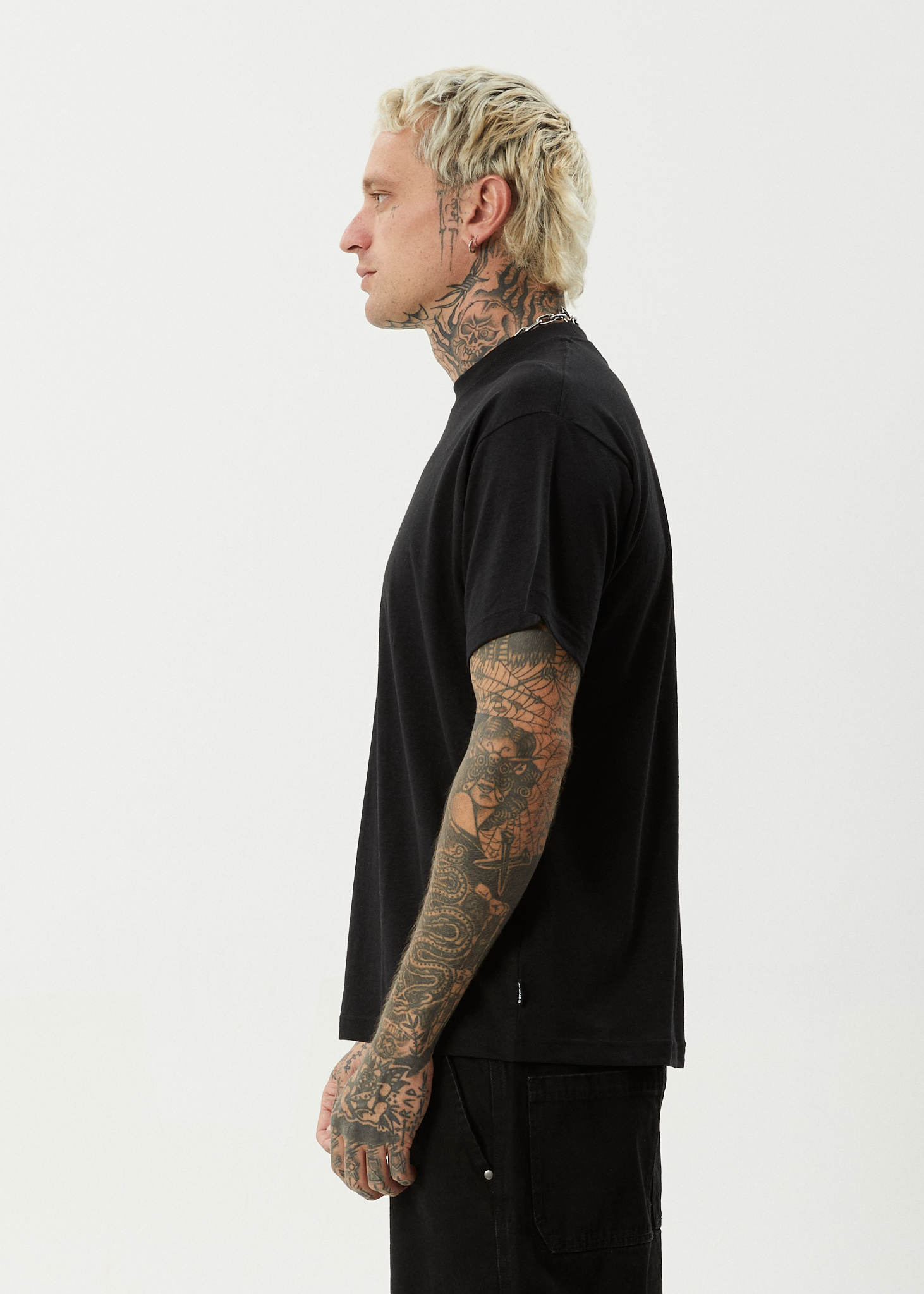AFENDS Mens Foundation - Boxy Tee - Black