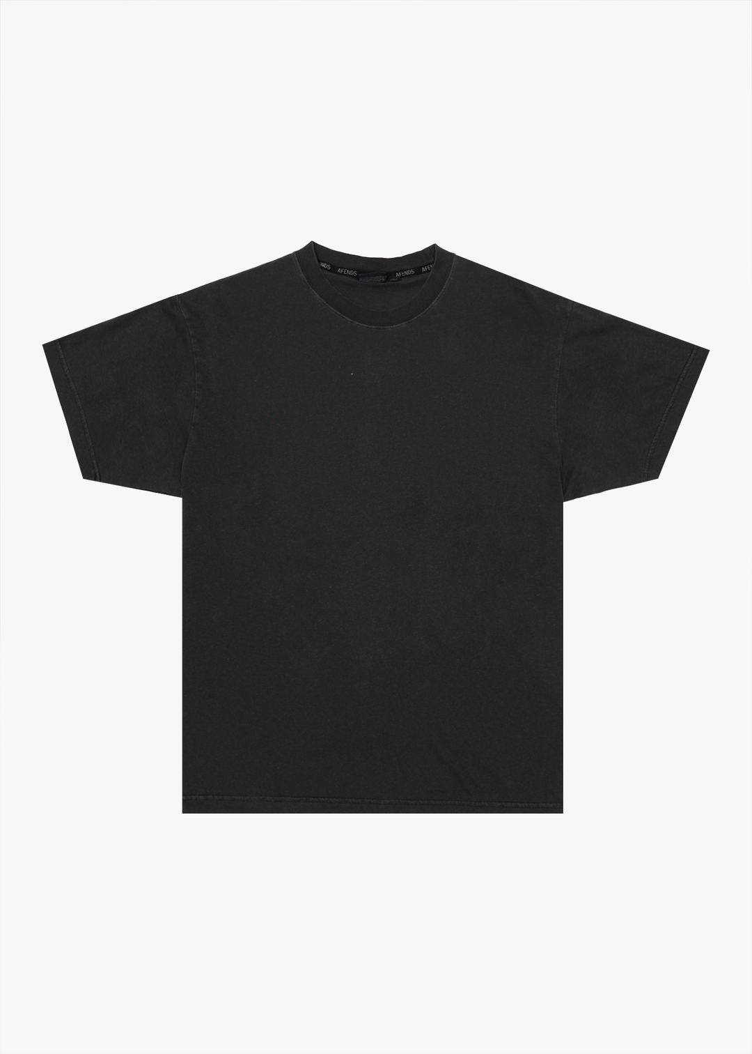 AFENDS Mens Foundation - Boxy Fit Tee - Stone Black 